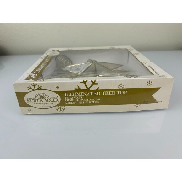 Kurt Adler Illuminated Christmas Tree Star Topper Winter Wonderfland Starburst - Picture 10 of 16